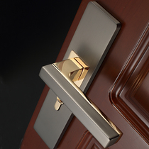 Van Di Luo silent door lock Indoor bedroom modern room door lock Household universal wooden door handle lock