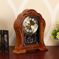 Polaris creative living room home imitation solid wood clock desktop clock bedroom silent seat personality table clock ornaments