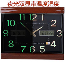 Polaris 18 inch silent luminous quartz clock living room office wall clock calendar temperature and humidity Wall watch