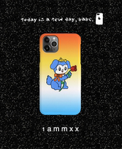 1ammxx homemade original shop logo gradient Japanese retro cartoon cute phone case iPhoneX