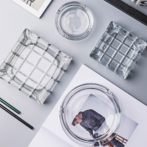 Fashion ashtray large ashtray Creative personality trend ashtray Bedroom living room Hotel crystal glass ashtray