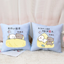 Cross stitch 2020 new thread embroidery living room pillow couple a pair of cute cartoon sofa handmade 2021 self-embroidery