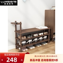 Solid wood shoe cabinet household door simple modern small apartment new 2020 explosion-style door shoe rack stool one