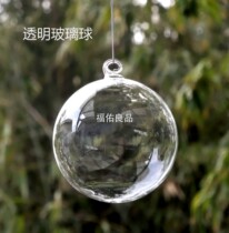 Transparent crystal glass one-piece ball Christmas hotel sealed ball Window Wedding decoration Christmas Tree charm