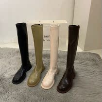 ITSK boots female British high tube thick heel but knee long tube Knight boots