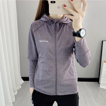 Thin velvet warm fleece female spring and autumn stretch outdoor running sports mountaineering short hooded cardigan jacket jacket jacket