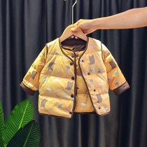 Childrens clothing baby light down jacket liner Autumn and winter new Western style vest baby boy warm cartoon top tide