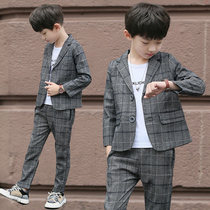 Childrens clothing boy spring suit 2021 New Korean tide childrens casual suit middle and big boy handsome foreign boy