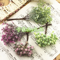DIY New Emulation Loving Leafy Fern Spray White Suede Pink Flowers Ring Material Fields Garden Style Wedding Flower Wall