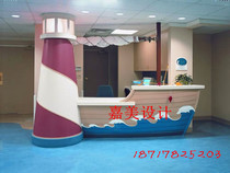 Factory direct kindergarten parent-child Garden early education center training school boat type front table modeling bar