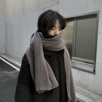 Lu and Shanyu Yamamoto dark black shawl cloak warm classic black gray scarf velvet feel warm Joker men and women scarves