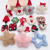 Great Meng Santa Wool Felt Finished Decoration Small Pendant Mini Diy Handmade Material Christmas Tree Flower Ring