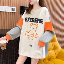 Pregnancy Woman Dress Fall New Internet Red Fashion Models Korean Version Loose big code Long sleeves Weater jacket Wear Damp blouses
