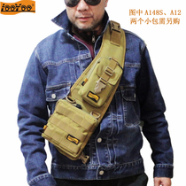 Road tour A6 military fan tactical multi-function shoulder bag nylon chest bag Chest belt Road Asia riding bag can be combined with accessory bag
