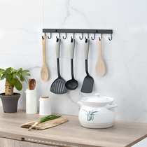 Non-perforated kitchen hanging rod Wall-mounted space aluminum suction wall-type multi-function activity hook row hook storage rod pylons