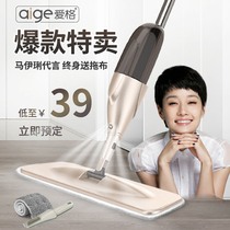 Aig 2020 new spray water spray mop household flat mop cloth a drag lazy man hand wash mop artifact net