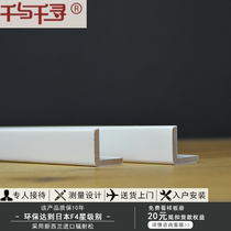Good pure solid wood yang angle line white water-based paint protective wall corner protection strip corner decorative edge strip anti-collision strip