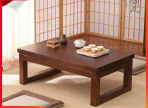 Japanese tatami tea table floating window table Kang table solid wood antique Chinese table small tea table low table ground kung fu coffee table