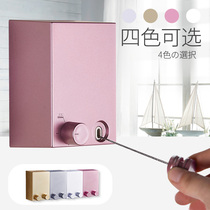 Balcony invisible telescopic clothesline non-punching indoor clothing artifact shrinking Collet rope hotel bathroom drying rack
