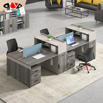 Staff office table and chair combination simple modern staff office table four people 4 people 6 people screen working space