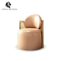 Light luxury book chair modern simple single sofa chair Net red Hong Kong style living room lounge chair designer leather tea chair H9