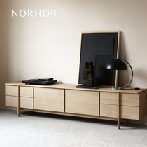 Nordic expression NORHOR day-style Middle Ages SILENCE CHINA CHAN Solid Wood 4 Pumping Double Door TV Cabinet Log Drawer K