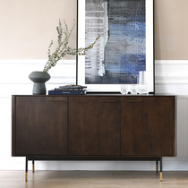 Nordic expression norhor medieval industrial wind hailm solid wood metal furniture three-door side cabinet TV cabinet