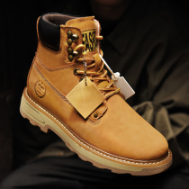 Martin boots mens high-end tooling boots Korean version of tide leather autumn and winter Joker mens shoes British style big yellow boots cant be bad