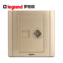 Rogrand switch socket Meihan champagne gold wall TV voice plug phone cable TV socket 86 type