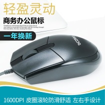 Official laptop desktop computer mute mouse button sound mini game Office Home wired mouse USB interface business office men and women universal optical mouse White M100