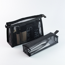 Portable travel travel makeup brush storage bag mesh cosmetic bag wash lipstick air cushion eyebrow brush bag large capacity