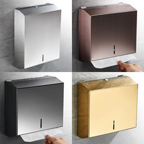 304 stainless steel paper paper box wall-mounted hotel toilet toilet waterproof rectangular toilet paper towel rack box