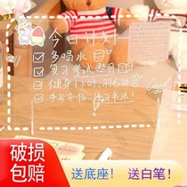 ins transparent acrylic notebook board erasable message board student endorsement creative graffiti