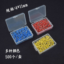 500 monochrome boxed color plastic pins round head short needle positioning needle fixing nail fishing gear main thread shaft needle