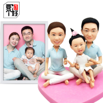 Clay clay figurines custom clay soft pottery Doll Doll Doll clay sculpture diy photo wedding gift