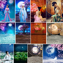 Photo studio background cloth classical wedding photography theme Chinese style ancient costume photo background cloth anchor live broadcast background