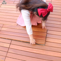 Anti-corrosion wood floor terrace garden outdoor solid wood floor splicing non-slip pineapple grid outdoor balcony Assembly floor