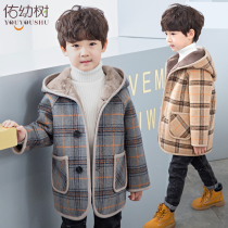 2021 autumn and winter new boy clothes boy What about the big coat of fur coats boy baby gush and thickened foreign air winter clothing