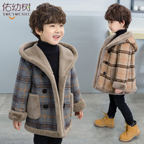Boy clothes boy What about the big coat of fur coats gush winter clothing 2021 autumn and winter new foreign air baby thickened boy