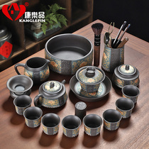  Kangle products Three acres pottery Purple sand Ruyi winding branches cover bowl tea set Office household Teapot Automatic tea set