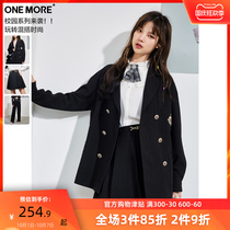 ONE MORE21 Spring and Autumn new academic style suit jacket black temperament fried street Korean small suit suit suit women