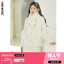 ONEMORE21 autumn and winter new small fragrance wind coat women tweed suit retro short tweed coat women