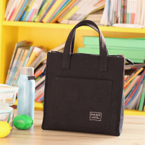 Japanese literary thick lunch bag lunch box Hand bag rice bag large capacity canvas bag simple cloth bag female male