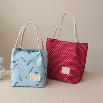 Summer large office worker lunch bag lunch box handbag handbag waterproof and oil-proof lunch bag bag soft cute Oxford