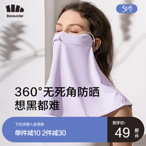 Banana official flagship store neck sunscreen mask womens full face ice silk thin face mask summer driving sunscreen mask