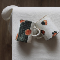 Kawagu original Japanese-style rough pottery hand-made breakfast cup retro mug makeup clay latte carb coffee cup