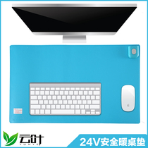 Warm table mat heating desk desktop pad heated mouse pad oversized hand warm table pad computer electric heating table treasure