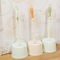 Long pole toilet brush with base soft hair Sanitary wool toilet rack Toilet brush set Round toilet cleaning brush