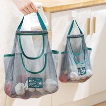 Japanese kitchen fruit and vegetable storage net bag ginger garlic storage bag hanging garlic bag ginger storage bag tote bag