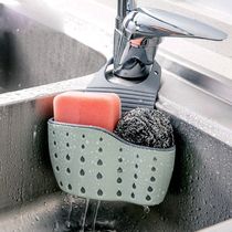 Sink drain basket hanging bag tap dishwashing sponge containing shelve kitchen Supplies pool free of punch hanging basket